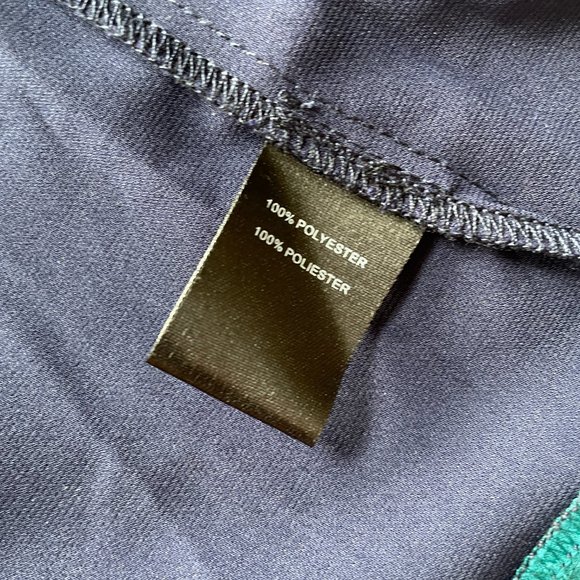 Navy and Teal Scarf Dress - Picture 6 of 7